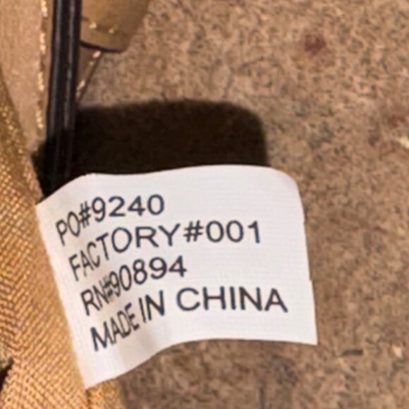 Ellen Tracy Monogram Signature Collection Double Handle Satchel Tan Faux Leather - Picture 14 of 16